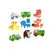 Baby Early Education Creative Puzzle 26 Letter Cartoon Animal Shaped Double Sided Card Word Spelling Recognition Montessori Toys