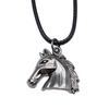 45cm Necklace Leather Chain Big Elephant And Horse Wedding Jewelry Findings QN027