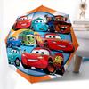 Autos, Lightning McQueen Automatischer Regenschirm - Dreifach faltbarer tragbarer Regenschirm, Bestes Weihnachtsgeschenk für Männer und Frauen, Langlebiger Eisenrahmen, Verspielter Des