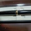Used (New) PILOT Fountain Pen Black Gold-Plated Nib with Clear Case and Refill Ink