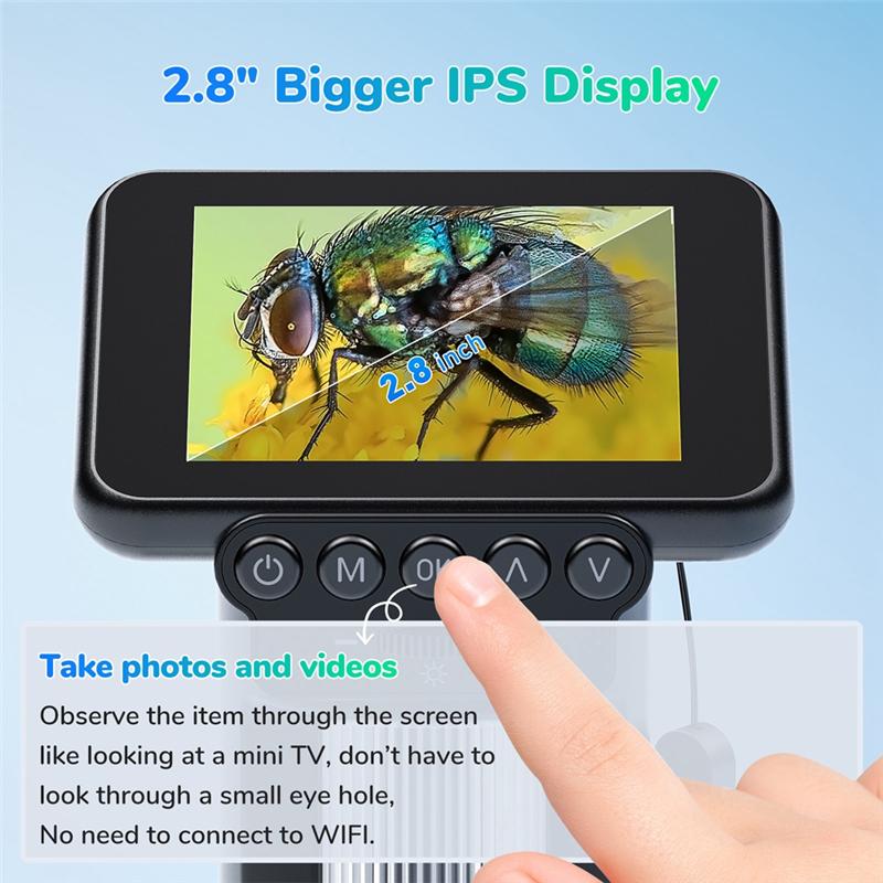 

A25F-Digital Handheld Portable Electron Microscope Intelligent Electronic Photography And Video Recording чорний