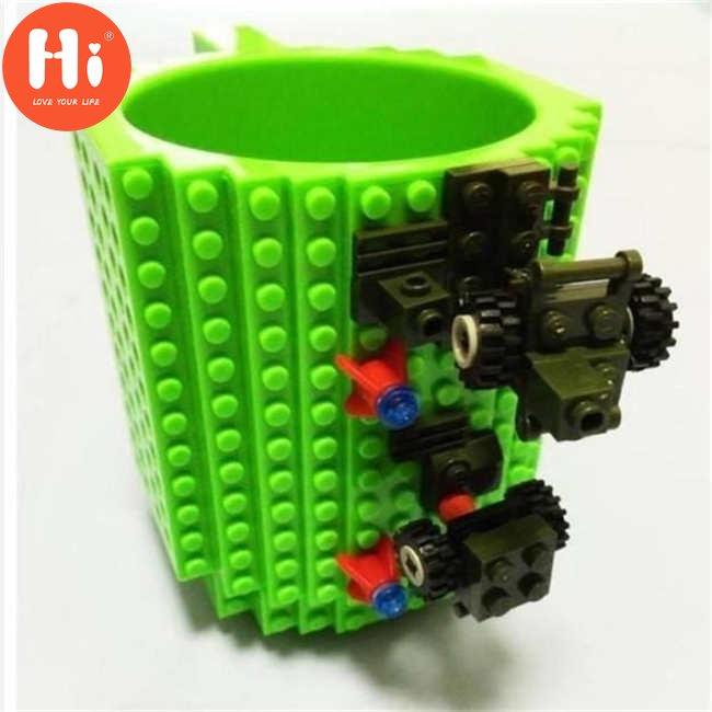 Hi Drinkware Build-On Brick Mug DIY Bulding Blocks Coffee Mugs Gifts