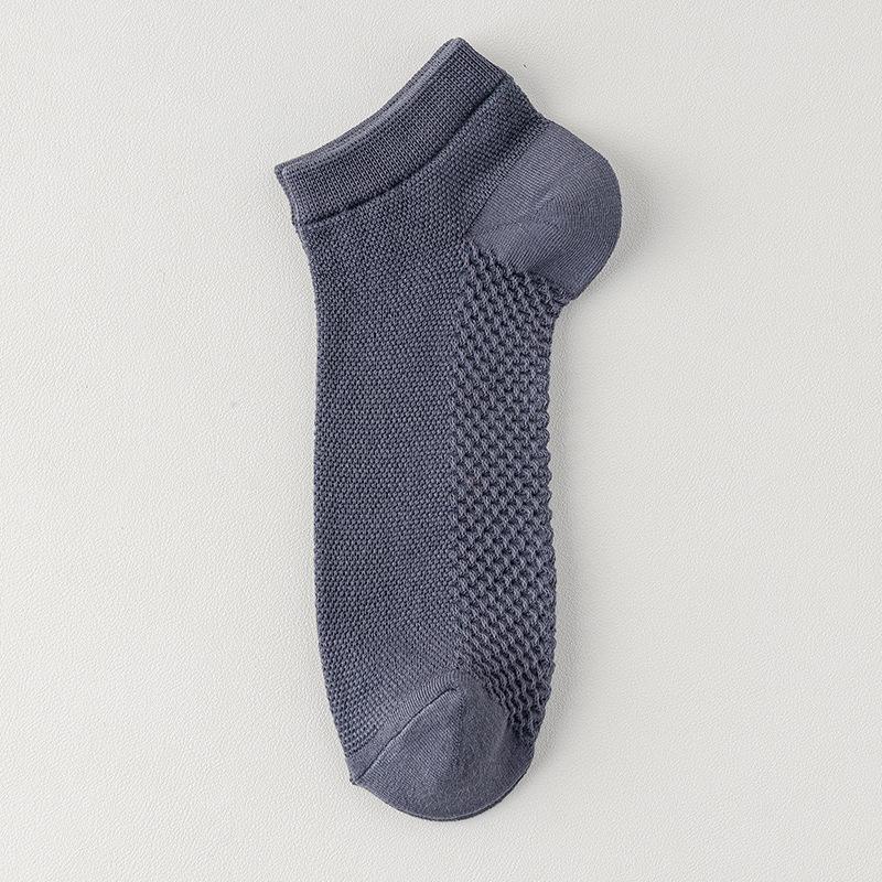Men's Anti-odor and Sweat-absorbing Thin Cotton Socks, Boat Socks, Men's Shallow Mouth Invisible Solid Color Non-odor Foot Short Socks, Summer