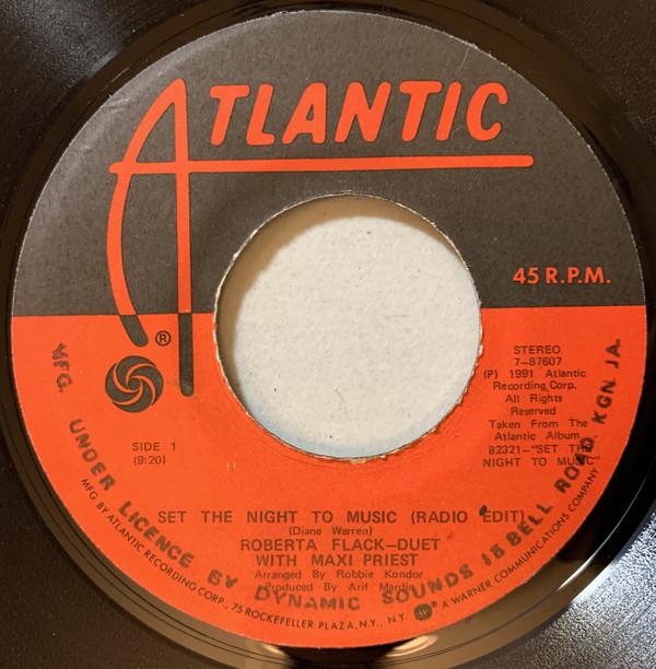 

7inch Record ROBERTA FLACK Set The Night To Music Natural Th 787607 Atlantic 1991 Jamaica SoulFunk Used