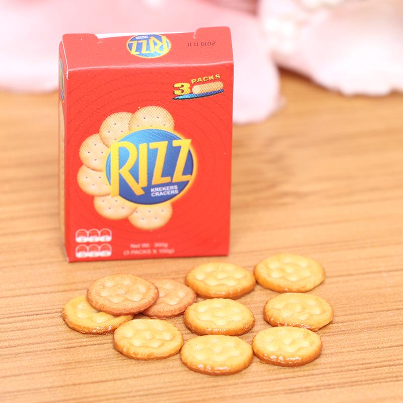 Mini 1/6 Scale Miniature Dollhouse Cookies With Boxes Pretend Play Food