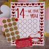 Den svatého Valentýna Odškrtněte 14 věcí, které na tobě miluji 14 věcí Možnost Vlastní DIY