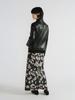 Average Attitude Floral Long Skirt _Ink Black