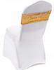 Chair Band With Bow, Elastic, Gold Sequin