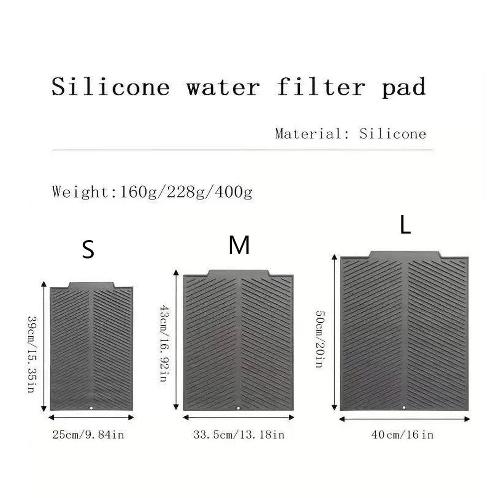 Silicone Dish Draining Mat Eco Friendly Dish Drying Mat Kitchen Counter Anti-Skid Heat Insulation Pad Sink Drainer Mat Dense Dra