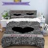 3PC Custom Name Heartbeat City Bedding Set Duvet Cover Closure Includes 1 Duvet Cover & 2 Pillowcases for Bedroom