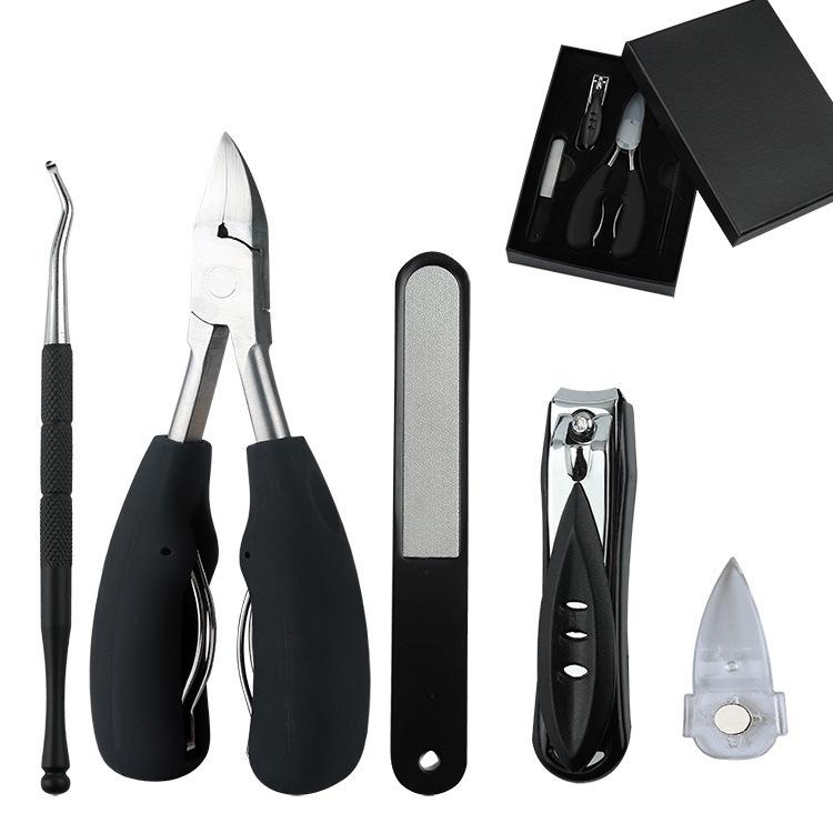 

Stainless Steel Pedicure and Manicure Set with Nail Clippers, Scissors, and Dead Skin Remover.