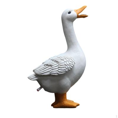 Socha kachny z pryskyřice, socha, zábavná venkovní figurka, zahradní dekorace na dvůr