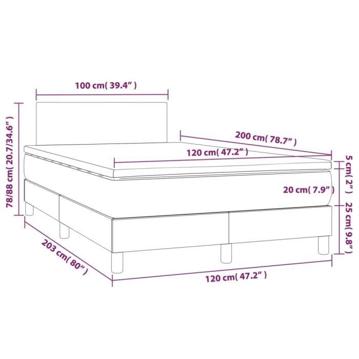 3141178 vidaXL Divan Bed with Mattress Pink 120x200 Cm Velvet
