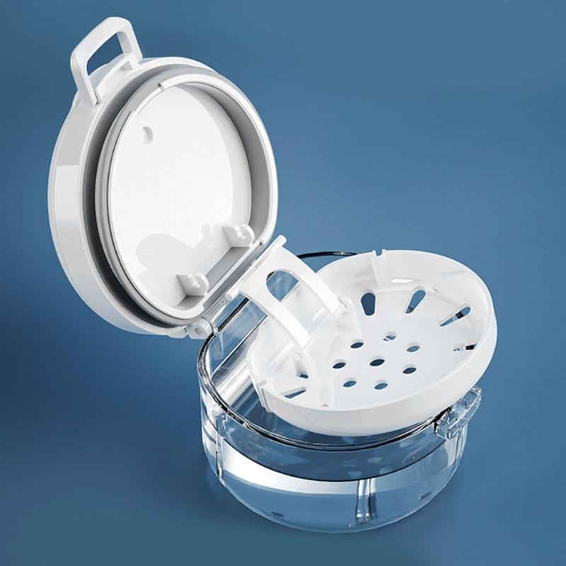 Recipient Multifuncțional pentru Proteze Dentare Cu Depozitare Etanșă și Straturi Ventilate Transport Sigur Organizare pentru Vârstnici