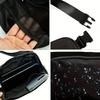 A Stylish and Simple Black Waist Bag for Girls Featuring, Perfect for Casual Outings and Multifunctional As A Phone Bag.