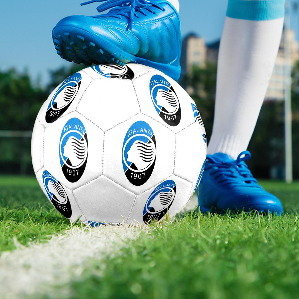 Pallone da Calcio Atalanta BC, colorato, adatto a tutte le età, cucito a macchina, materiale PVC, qualità da competizione, taglia 5 Pallone da Calcio, resistente e ad alto rimbalzo
