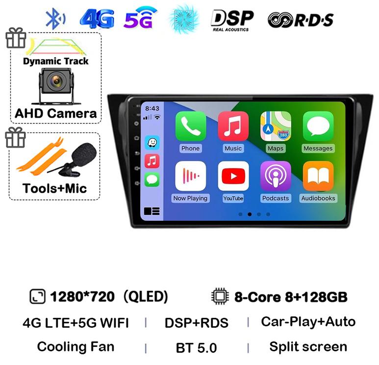 Android 14 Wireless Carplay Auto For VW Volkswagen Bora 2016 2017 2018 Car Radio Autoradio Stereo Multimedia Video Player Audio
