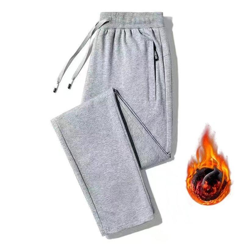 Herre Vinter Fleece Joggebukser Bukser Løping Gym Ensfarget Tykk Varm Pluss Fløyel Damebukser Sport Jogges