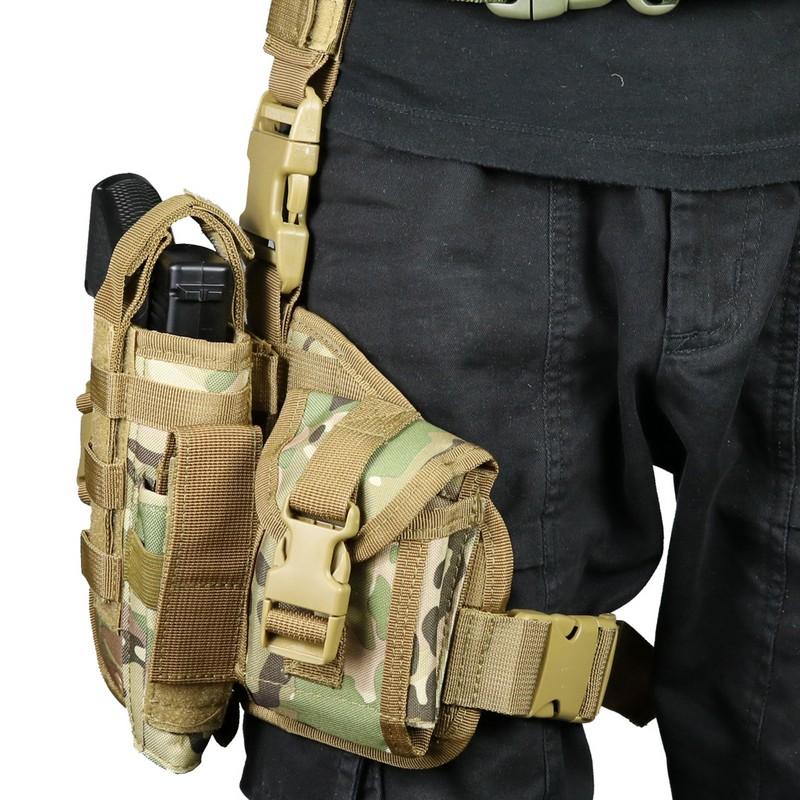 Adjustable Waterproof Universal Drop Leg Gun Holster Right Handed Tactical Thigh Pistol Bag Pouch Outdoor Sprots Legs Harness
