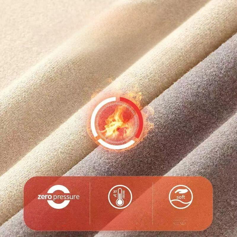 Women's Velvet Underwear with Chest Pad Autumn Winter Base Shirt Long Sleeve Thermal Underwear