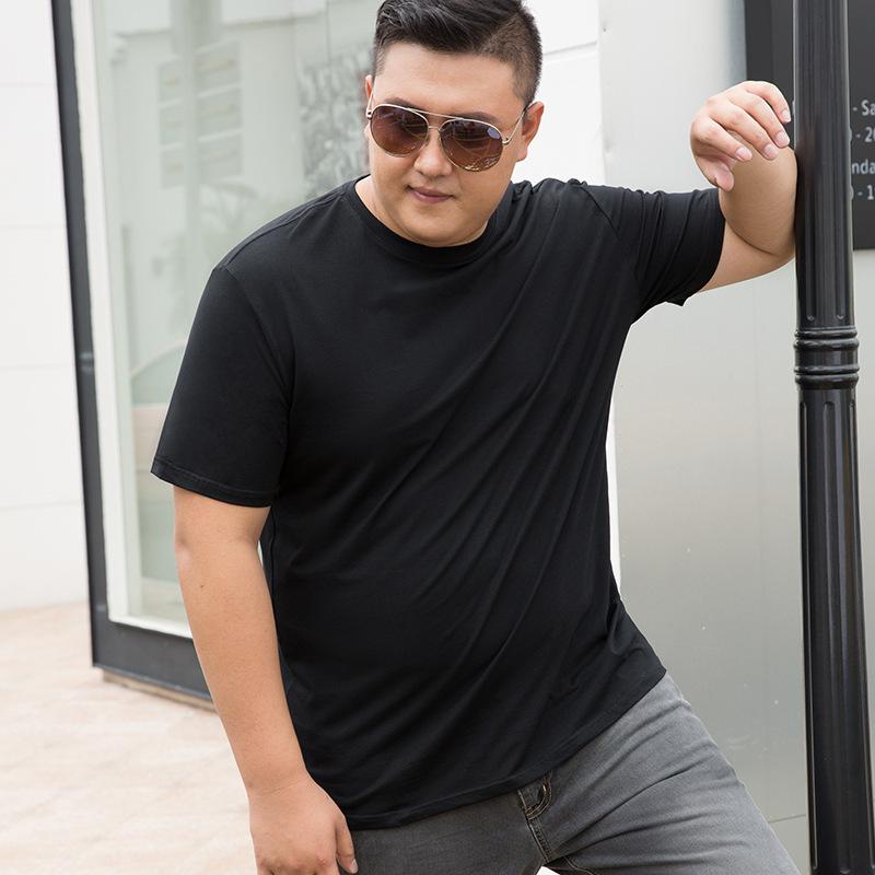 9XL Pánské tričko s krátkým rukávem, pro tlusté, s kulatým výstřihem, čistá bavlna, top s polovičním rukávem, velké tričko, pánské oblečení
