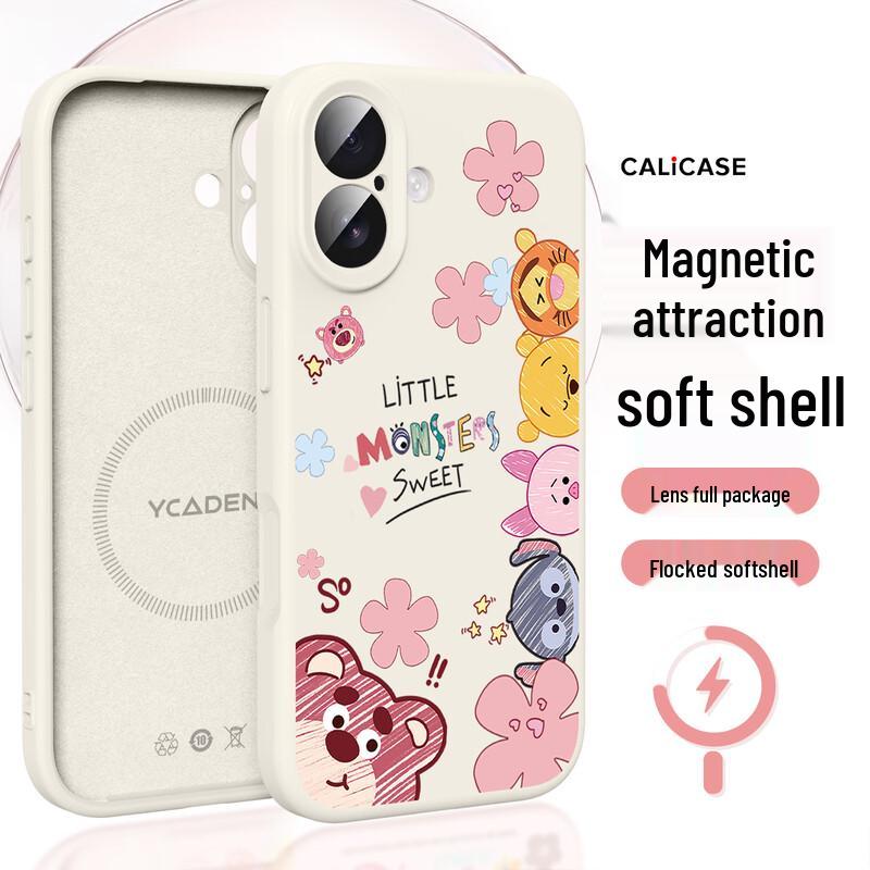 

Милый мультяшный чехол MagSafe из жидкого силикона для iPhone iPhone 17