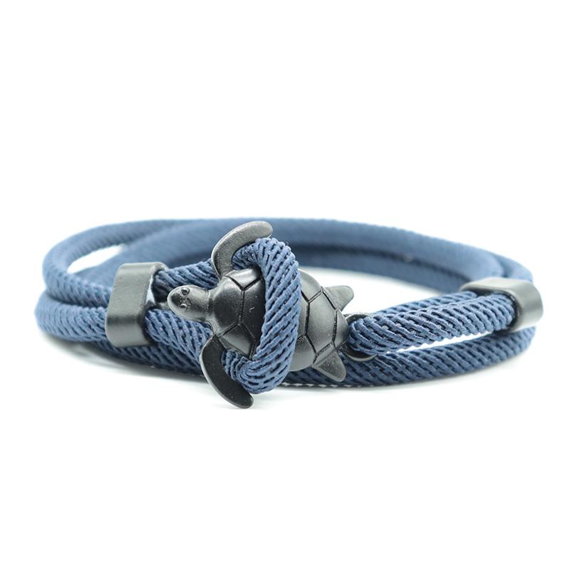 Noter Marine Animals Turtle Bracelet Men Multilayer Adjustable Rope Braslet Summer Beach Surfing Accessories Nautical Braclet