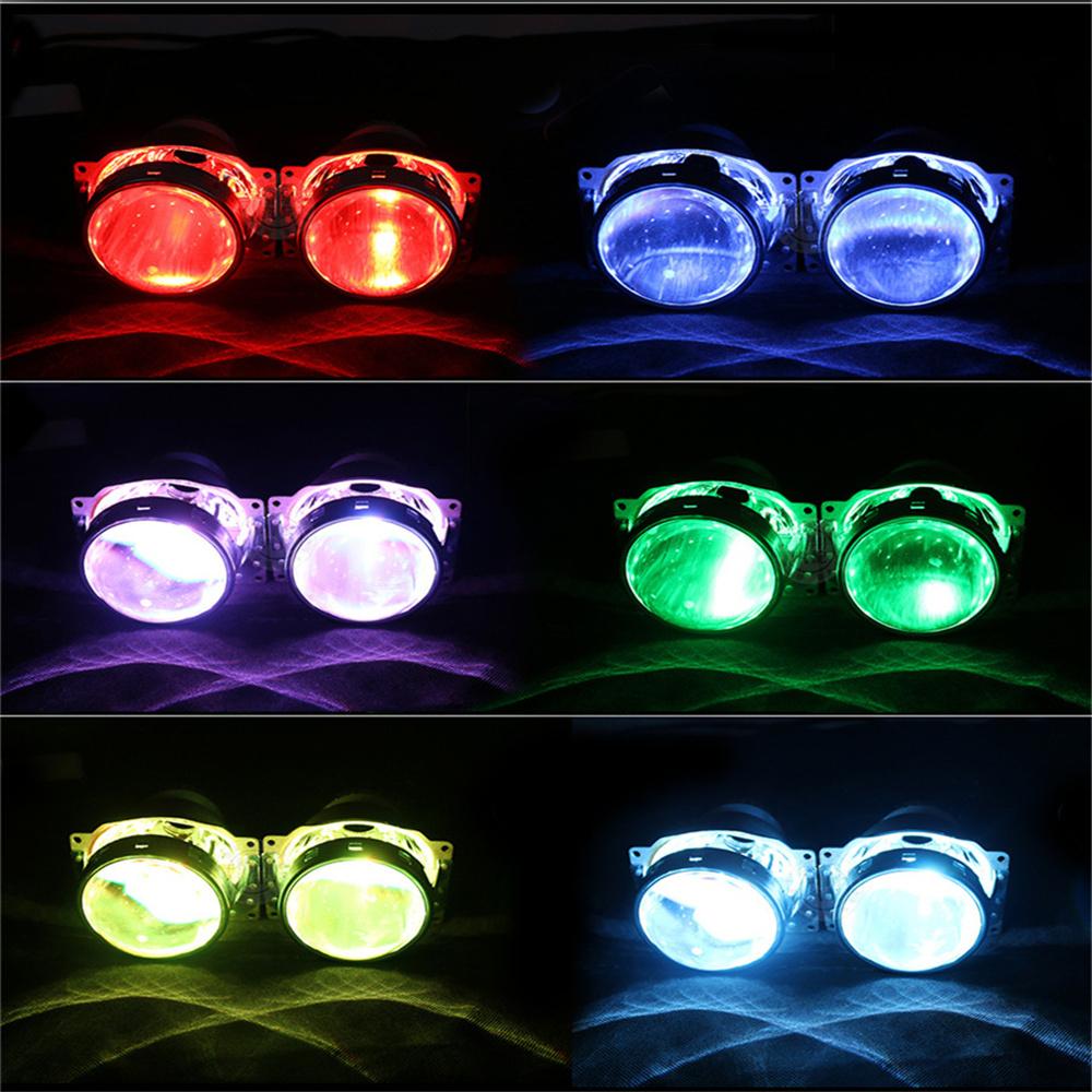 2x RGB LED Light Devil Demon Eyes Bulbs Bluetooth APP Control Headlight Retrofit