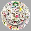 Lot de 50 Autocollants Mignons Chat Cartoon Imperméables pour Téléphones
