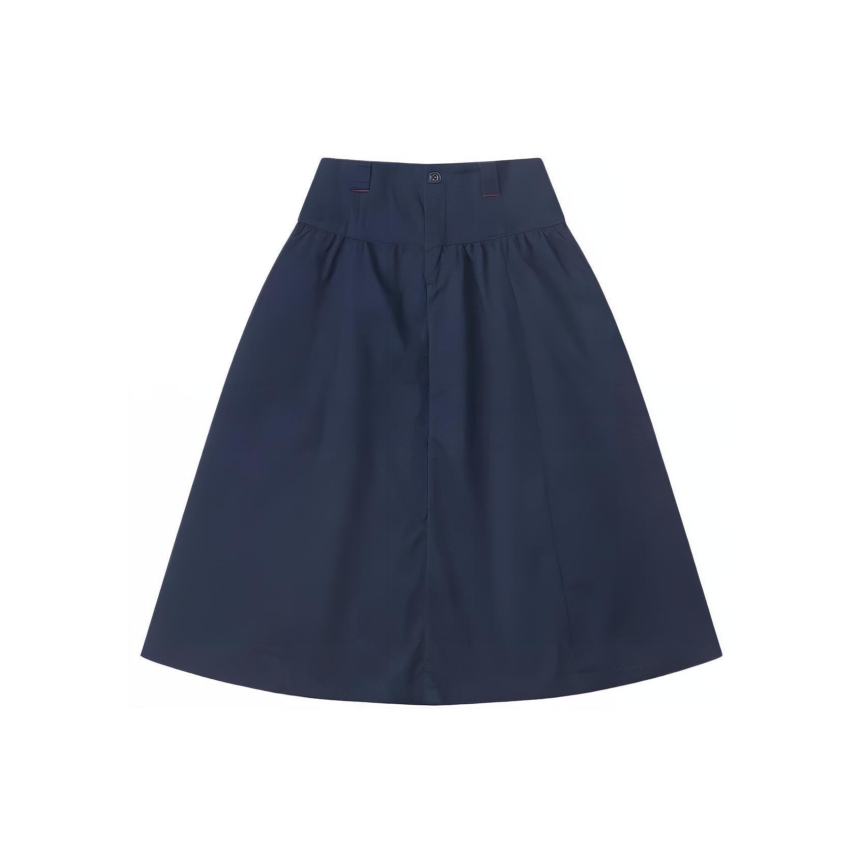 

New Converse FW23 Casual Long Skirts Women s Navy 10026813-A02 L