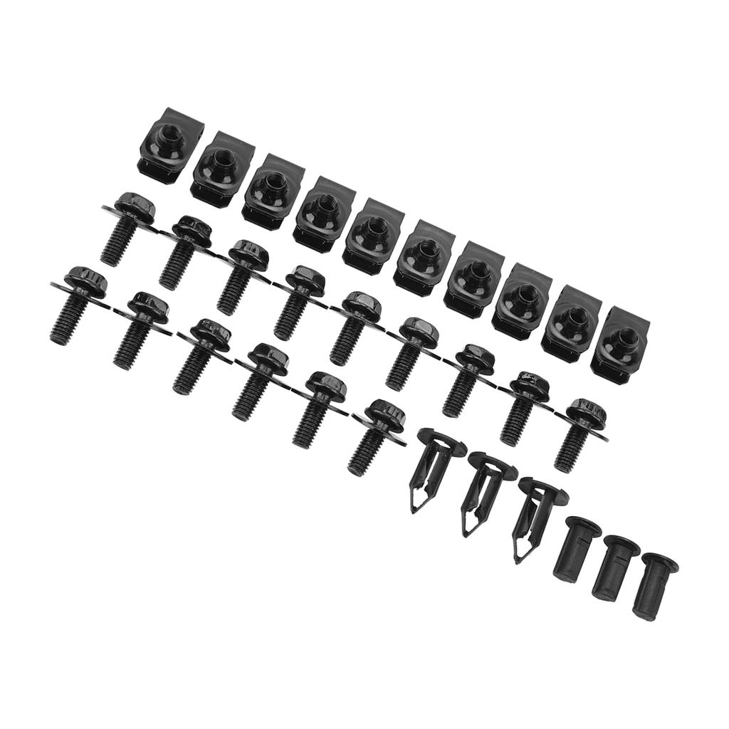 28Pcs Engine Fender Splash Guard Shield Kit Impact Resistant Engine Chassis Splash Guard Clips Kit Replacement for
