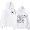Aphex Twin Ambient Works Records Print Hooded Women Unisex Harajuku Hip Hop Punk Sweatshirt Fashion Casual Fleece Hoodie Streetwear