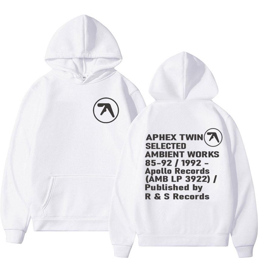 Aphex Twin Ambient Works Records Print Hooded Women Unisex Harajuku Hip Hop Punk Sweatshirt Fashion Casual Fleece Hoodie Streetwear