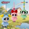 The Powerpuff Girls Plush Keychain With Checkerboard Pattern For Backpack Decor And Gifts