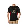 Puma Ac Milan Soccer Training Short Sleeve Comfortable Breathable Casual T-Shirt Men Tops Black 777496-04