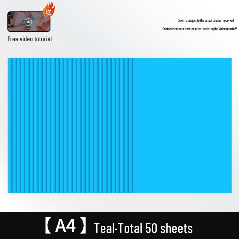 Free Shipping: Extra Thick A4 Color Cardstock - 50 Sheets - 160g White Card for Children's Crafts & Origami