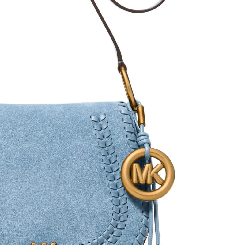 MICHAEL KORS Artificial Leather With Cow Leather Crossbody Bags Medium Women's Blue 30S6AQ5M6O-CHAMBRAY
