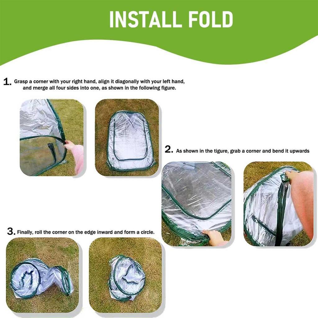Mini Plant Greenhouse Pop-up Greenhouse Cover Balcony Courtyard Garden Anti Freezing Seedling Insulation Shed for Garden