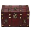 Wooden Vintage Storage Box Antique Decoration Retro Elegant Treasure Chest Storage Box with