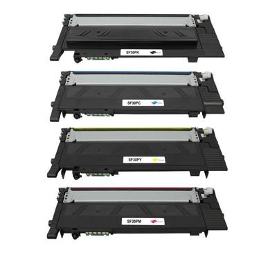 4-częściowy wkład tonera o standardowej wydajności Kompatybilny z Samsung CLT-404S po jednym z każdego czarnego, cyjanowego, żółtego i magenta