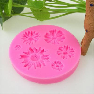 3D kvetinové silikónové formy Fondant Craft Cake Cukrík Čokoláda Cukor Ľadové pečivo Forma na pečenie