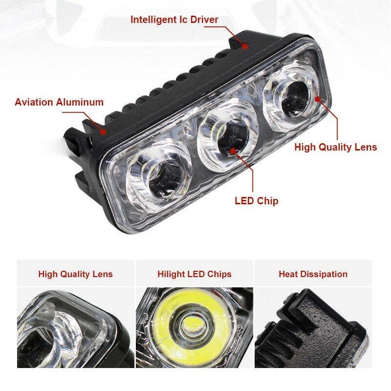 2pcs Light Super White High Power Daytime Running Accessories Reliable