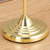European Style Gold Wrought Iron Small Trumpet Candle Holder for Candlelight Dinner