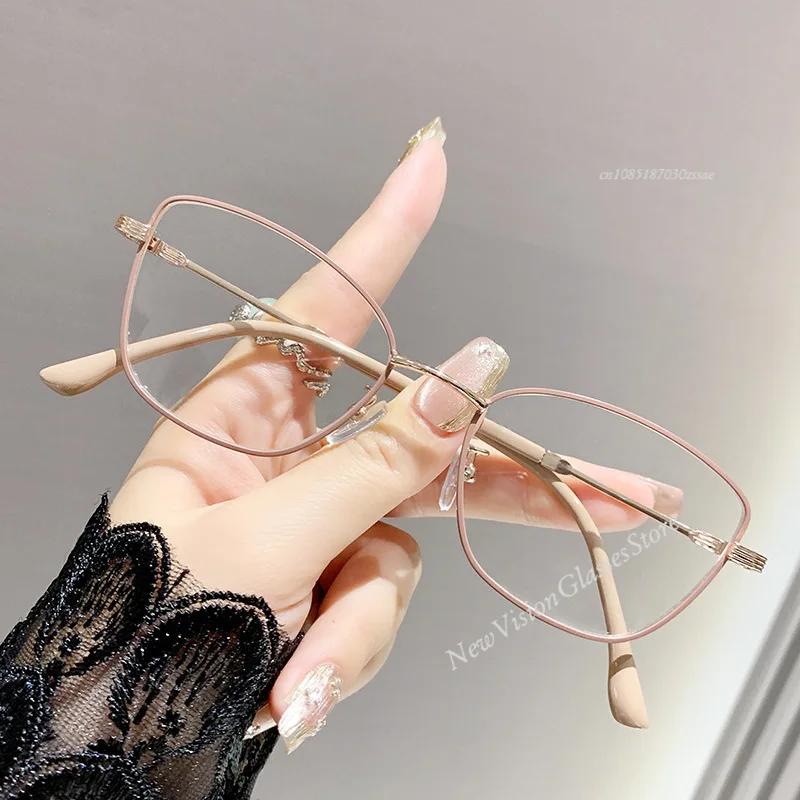 Classic Square Small Frame Myopia Glasses Vintage Cat Eye Women Clear Lens Short-sighted Eyeglasses