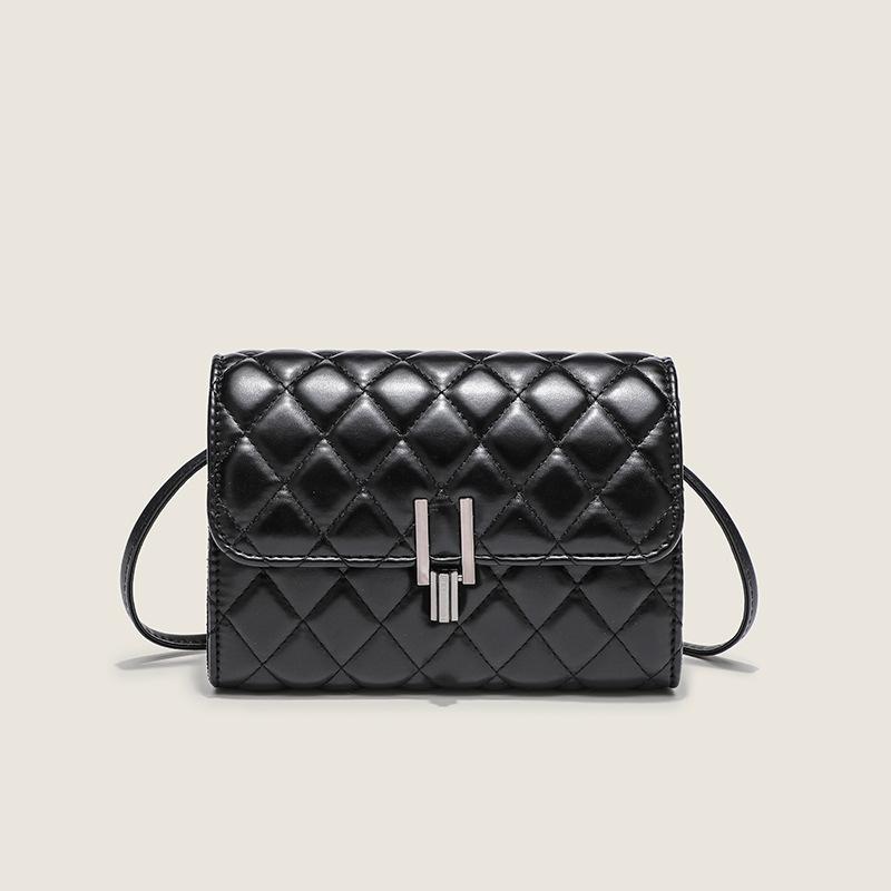 

Женская сумка Премиум Текстурная сумка Женская сумка Tide Diamond Chain Модная сумка через плечо чёрный