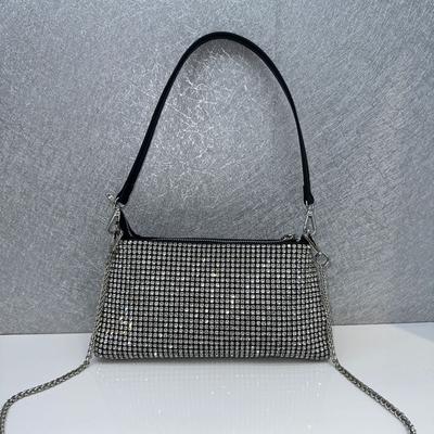 King Rhinestone Women'S Dinner Bag Full Of Diamonds, Hand Carry Armpit Bag Inlaid With Diamonds, High-End Single Shoulder Oblique Span