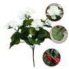 2 Pcs 12.6inch Artificial Geranium Bush UV Resistant Nonwoven Garden Plants Bush No Upkeep Required for Indoor Home Floral Decor