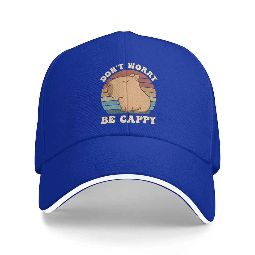 Rodent Capybara Sun Baseball Cap Summer Unisex Unisex Dont Be Worry Be Cappy Print Hip Hop Hats Casual Camping Baseball Caps