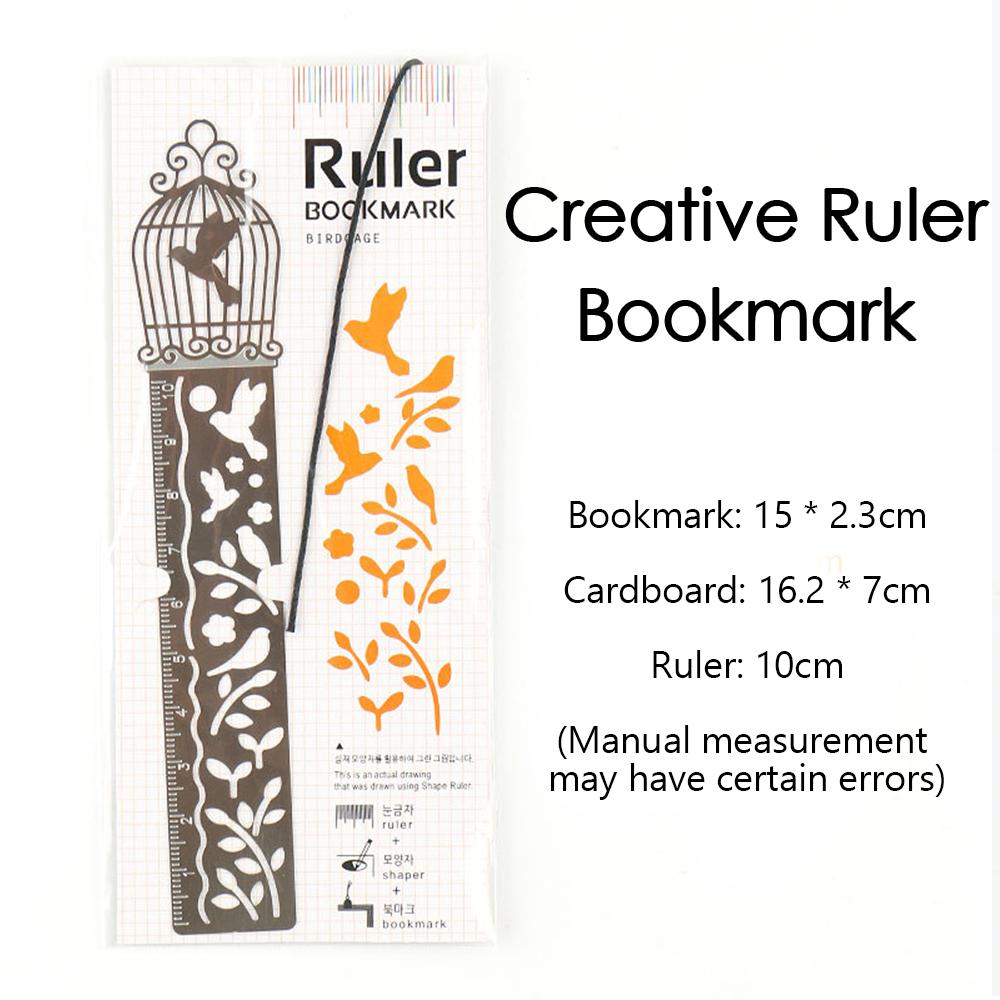 Hollow Bookmark Ruler Creative Beautiful Resistant Painting Drawing Ruler for Students to Learn School Campus Office Stationery