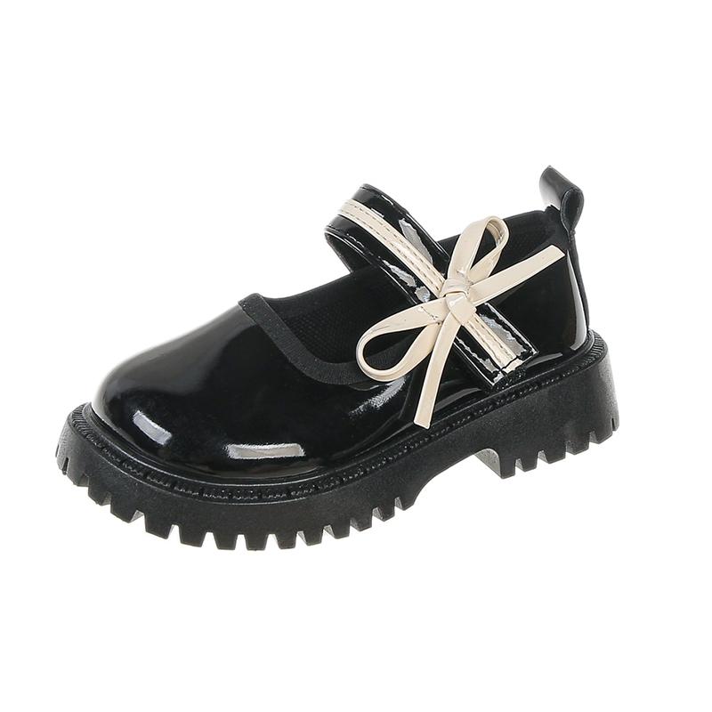 Glossy PU Leather Children Shoes Girl Comfortable Fashion Kids Casual Low Heels Shoes School Students Uniform Shoes Child I11038